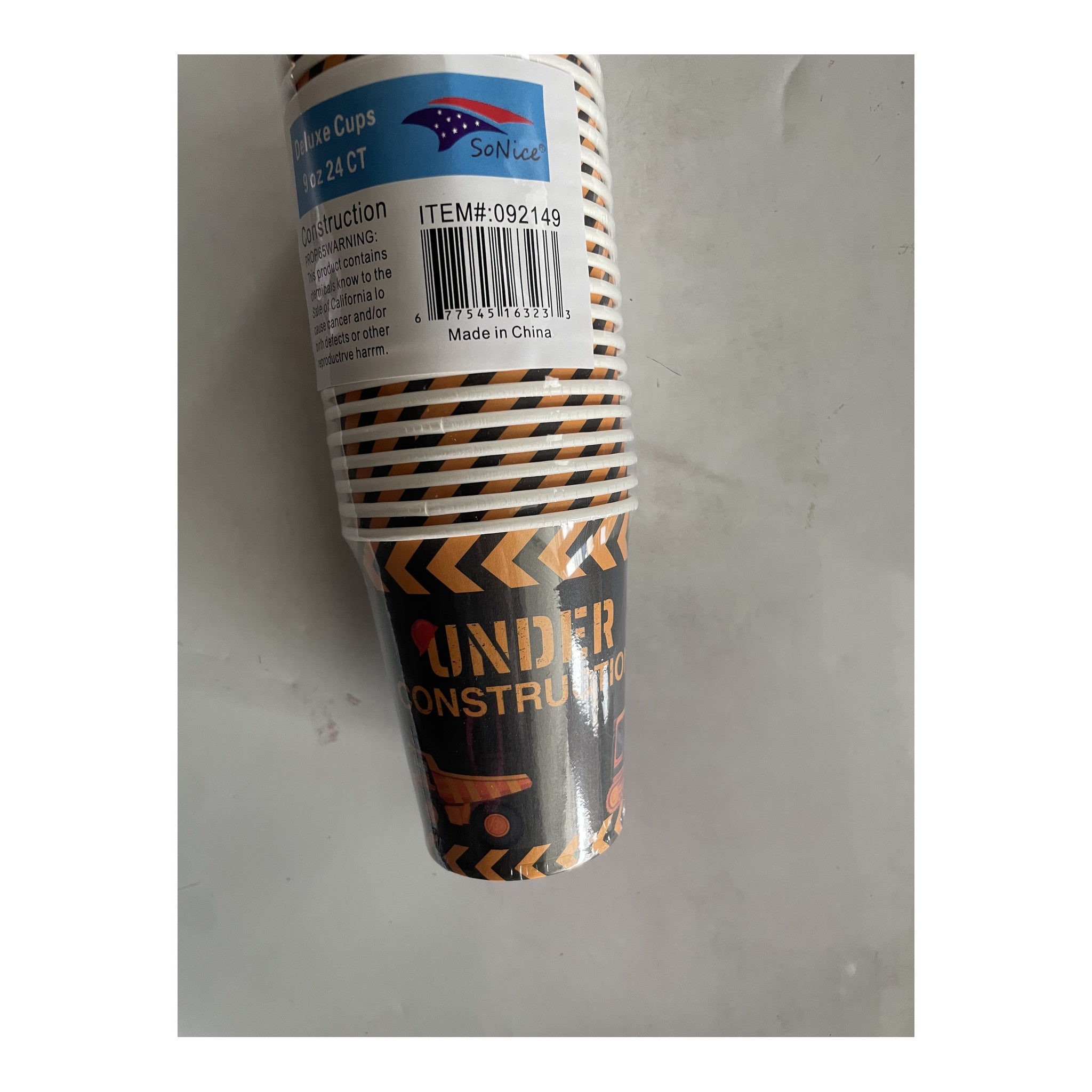 9Oz Paper Cup 24 ct Construction 24Pk/Cs
